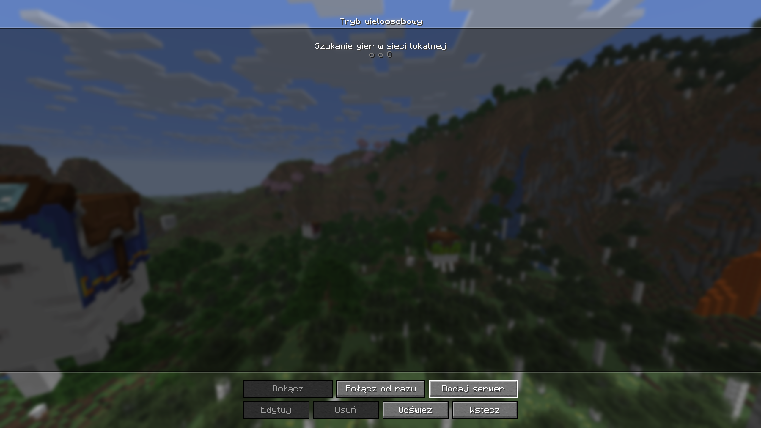 Minecraft add server button